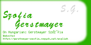 szofia gerstmayer business card